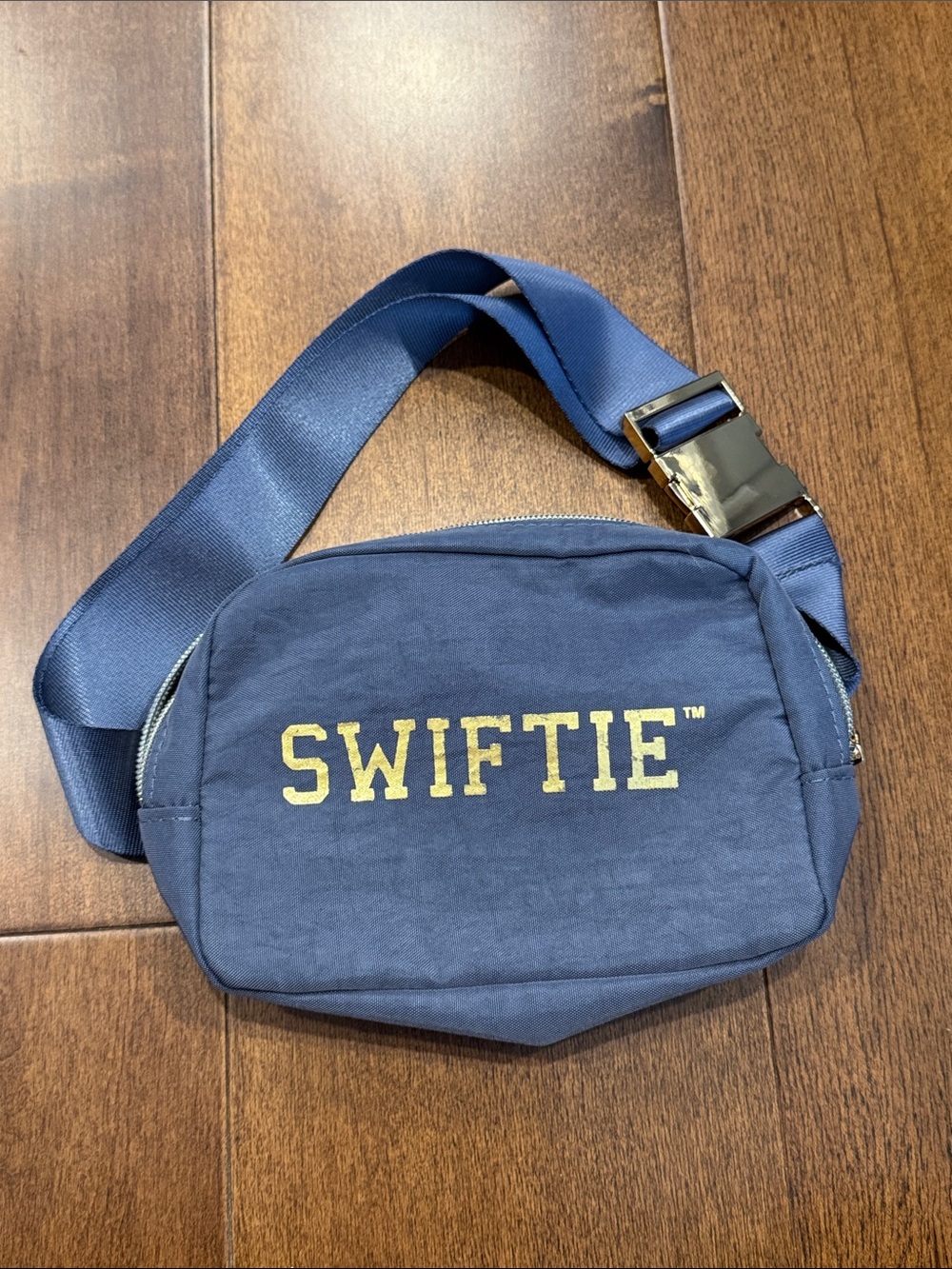 TAYLOR SWIFT Swiftie Purple Blue Belt Bag with Gold Lettering